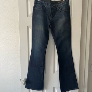 Blue Boot Cut Jeans with Flared Leg